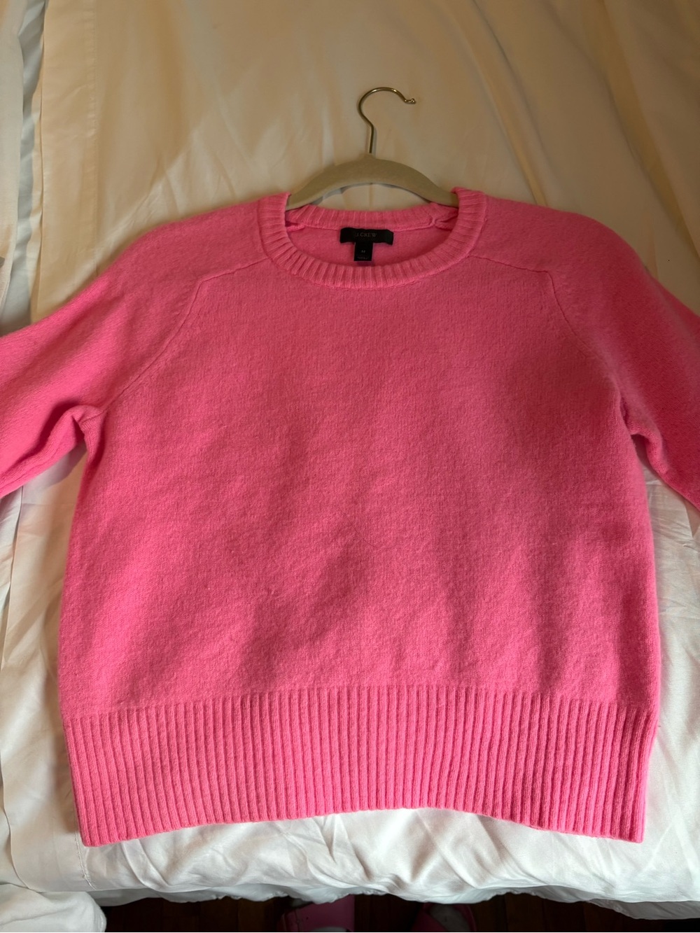 J. Crew Hot Pink Crewneck Sweater